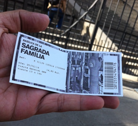 Sagrada Familia, ticket, entry